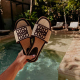 DUNA DARK BROWN TULUM SLIPPERS