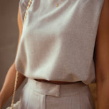 DILARA BEIGE TWO-PIECE SET