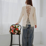 SOPHIE BEIGE LACE BLAZER