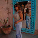 OUMAIMA MULTICOLOR CROCHET TOP