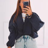 ROMY DARK BLUE BLOUSE