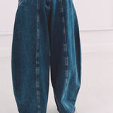 DARK BLUE BALLOON JEANS 9078-26