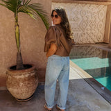 HABIBA BROWN MUSTHAVE BLOUSE