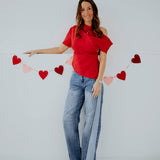 DARLING RED ONE SHOULDER BLOUSE