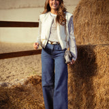 MARIGOLD ECRU SLEEVELESS JACKET