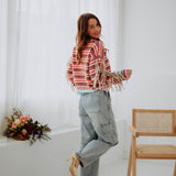 RAINBOW STRIPED MULTICOLOR KNIT SWEATER