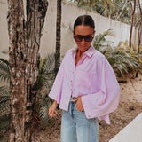 CIELO PINK STRIPED BLOUSE