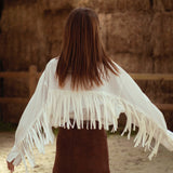 MUSTANG WHITE FRINGE BLOUSE