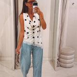 PHAEDRA ECRU POLKADOTS TOP