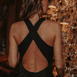 THE PERFECT BLACK SATIN DRESS