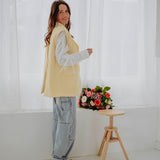 INGA YELLOW SLEEVELESS BLAZER