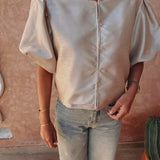 HABIBA BEIGE MUSTHAVE BLOUSE