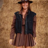 EL PASO BROWN BELT DRESS