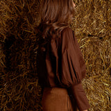 EDNA CAMEL SUEDE FRINGE SHORT