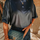 TEQUILA DARK BLUE SHINY T-SHIRT