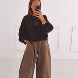 EVIE BROWN KNITTED PULLOVER