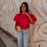 HABIBA DARK PINK MUSTHAVE BLOUSE