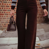 BROWN EXTRA TALL WIDE LEG JEANS 9131-9