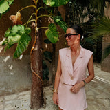 ACAPULCO OLD PINK CROPPED BLAZER