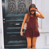 NOVALEE BORDEAUX FLUFFY TOP