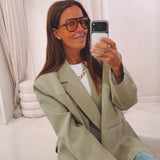 CHARLOTTE LIGHT KHAKI BLAZER