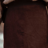 GLASGOW BROWN SUEDE SKIRT C2522-CH-1