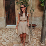 OCASO BEIGE SHELL TWO-PIECE SET