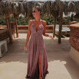NAYLA PURPLE GLITTER DRESS