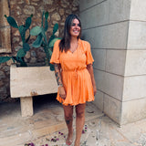 CARMELA ORANGE MUSTHAVE DRESS
