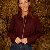BETHANY BURGUNDY ZIP JACKET