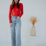 BLUE WIDE LEG JEANS 9136-4