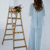 SASKINE BABY BLUE BLAZER BLOUSE