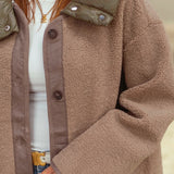 MERLENE TAUPE TEDDY COAT