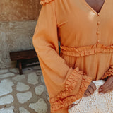 COCOTERO ORANGE LINEN PLAYSUIT