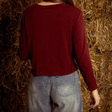 KYLIE BORDEAUX LONGSLEEVE SHIRT