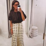 YADE BUTTER YELLOW POLKADOTS SKIRT