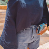 ROMERO DARK BLUE TETRA BLOUSE