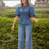 CODY BLUE POLKADOTS BLOUSE