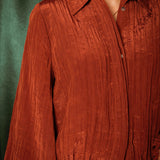 LUMINESCENCE TERRACOTTA BLOUSE