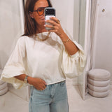 ANAELLE ECRU BLOUSE