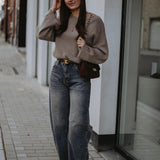 MACKENZIE BEIGE KNIT SWEATER