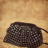 THE REBEL BROWN STUDS BAG