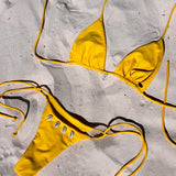 VIVA MEXICO YELLOW SHELL BIKINI TANGA