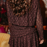 FIRESIDE BROWN LACE DRESS