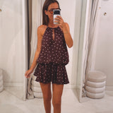 SELINA BROWN POLKADOTS DRESS