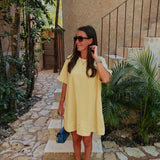 ENSENADA LIGHT YELLOW DENIM DRESS
