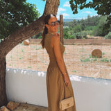 NARANJA KHAKI DRESS