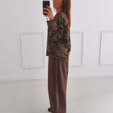 VALERIE KHAKI ARMY LONGSLEEVE SHIRT