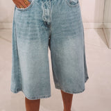 BLUE DENIM BERMUDA SHORT A3797