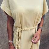 EL BOUDRIA YELLOW BRAID DRESS